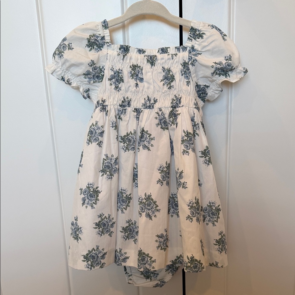 NWT Edgehill Collection Puff Sleeve Floral Dress with Bloomers